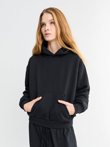 Fear of God - Women's Classic Fit Hoodie in Jet Black