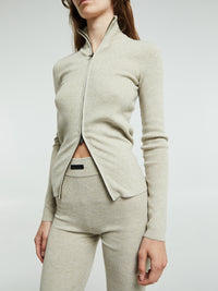 Fear of God - Soft Rib 2-Way Zip Up Jacket in Timber