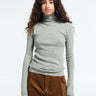 Fear of God - Women's Waffle Long Sleeve Hoodie in Concrete Heather