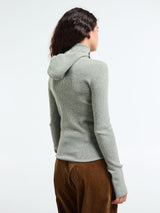 Fear of God - Women's Waffle Long Sleeve Hoodie in Concrete Heather