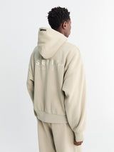 Fear of God - Classic Fit Fleece Zip-Up Hoodie in Abbey Stone
