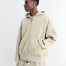 Fear of God - Classic Fit Fleece Zip-Up Hoodie in Abbey Stone