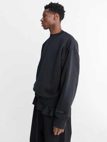 Fear of God - Classsic Fit Fleece Crewneck in Jet Black
