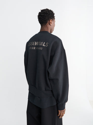 Fear of God - Classsic Fit Fleece Crewneck in Jet Black