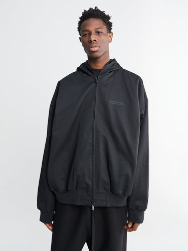 Fear of God - Poly Cotton Twill Hoodie in Jet Black
