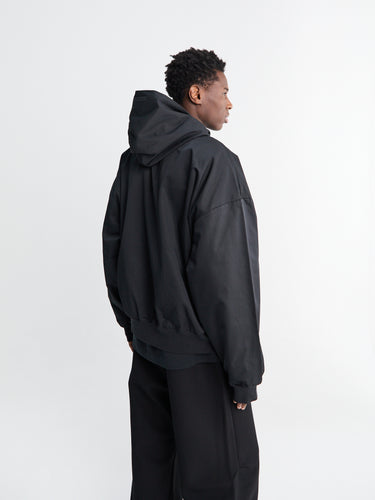 Fear of God - Poly Cotton Twill Hoodie in Jet Black