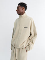 Fear of God - Modern Fit Fleece Track Jacket in Abbey Stone