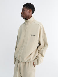 Fear of God - Modern Fit Fleece Track Jacket in Abbey Stone