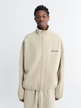 Fear of God - Modern Fit Fleece Track Jacket in Abbey Stone