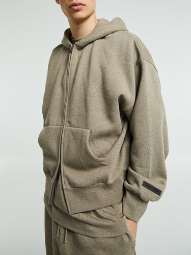Fear of God - Classic Fit Fleece Zip Up Hoodie in Homestead Heather