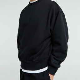 Fear of God - Classic Fit Fleece Crewneck in Jet Black