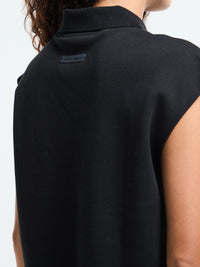 Fear of God - Women's Cropped Pique Polo in Jet Black