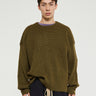 Fear of God - Heavy Waffle Crewneck Sweater in Olive