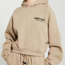 Fear of God - Fleece Cropped Hoodie in Desert Sand