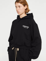 Fear of God - Fleece Cropped Hoodie in Black