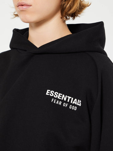 Fear of God - Fleece Cropped Hoodie in Black