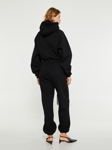 Fear of God - Fleece Cropped Hoodie in Black