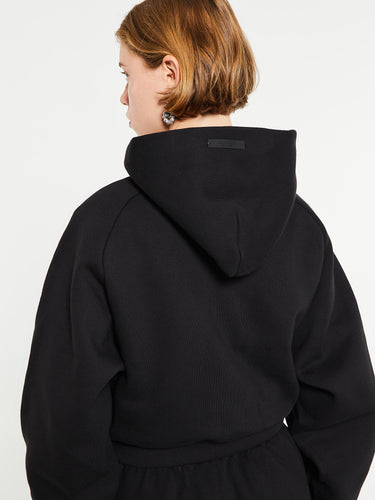 Fear of God - Fleece Cropped Hoodie in Black