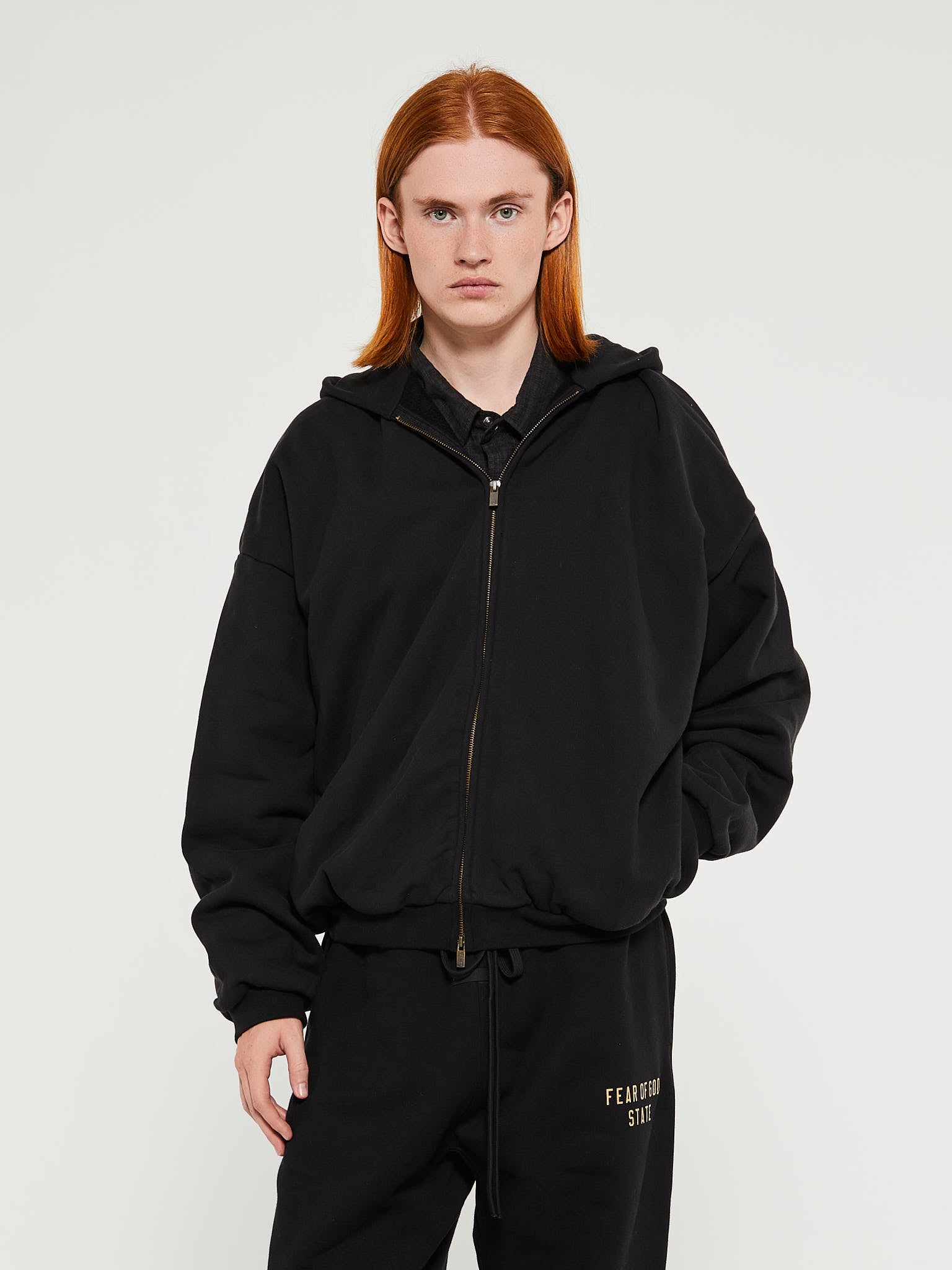 Fear of God - Heavy Fleece Fullzip Hoodie in Black