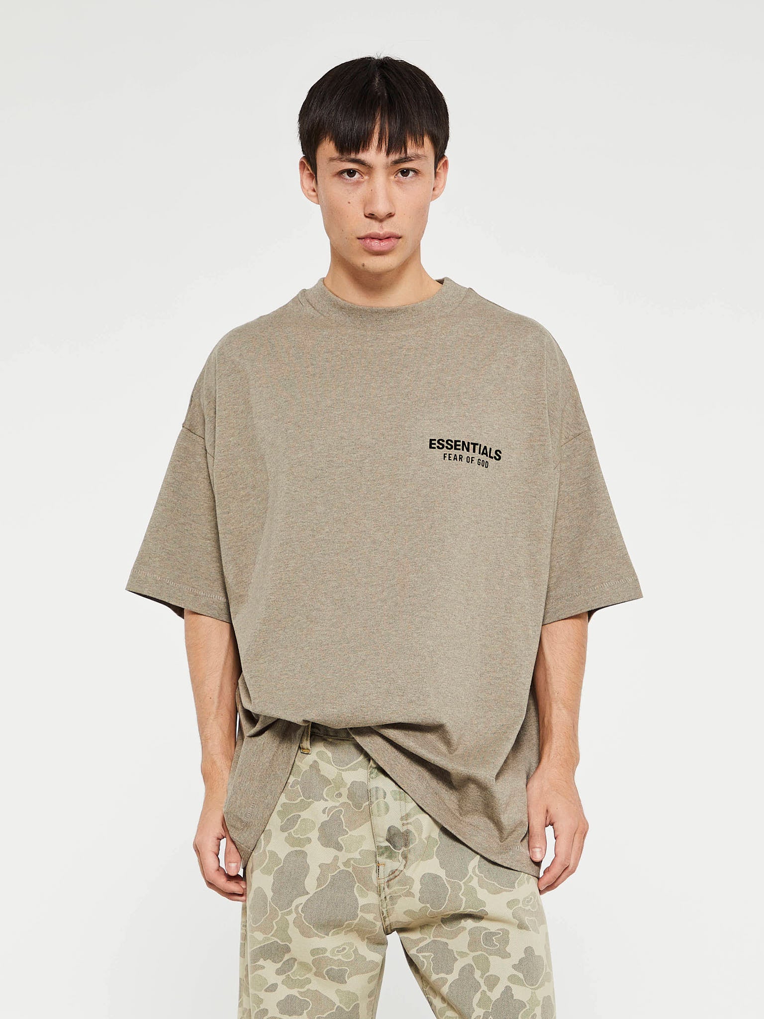 Fear of God - Jersey Crewneck T-Shirt in Heather Grey