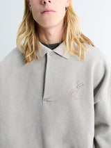 Fear of God - Classic Polo Sweatshirt in Smoke Grey