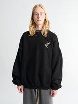 Fear of God - Waffle Crewneck Sweater in Vintage Black