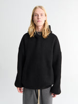 Fear of God - Heavy Waffle 90's Hoodie in Vintage Black