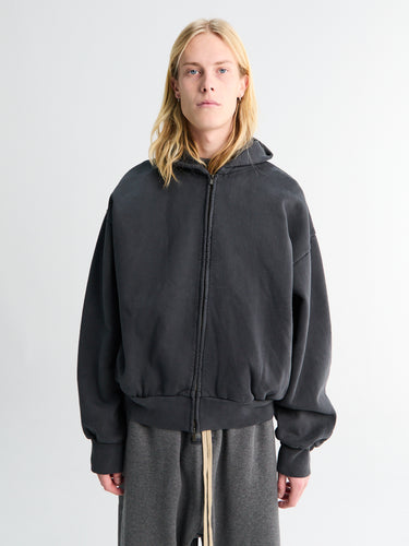 Fear of God - Classic Full Zip Hoodie in Vintage Black