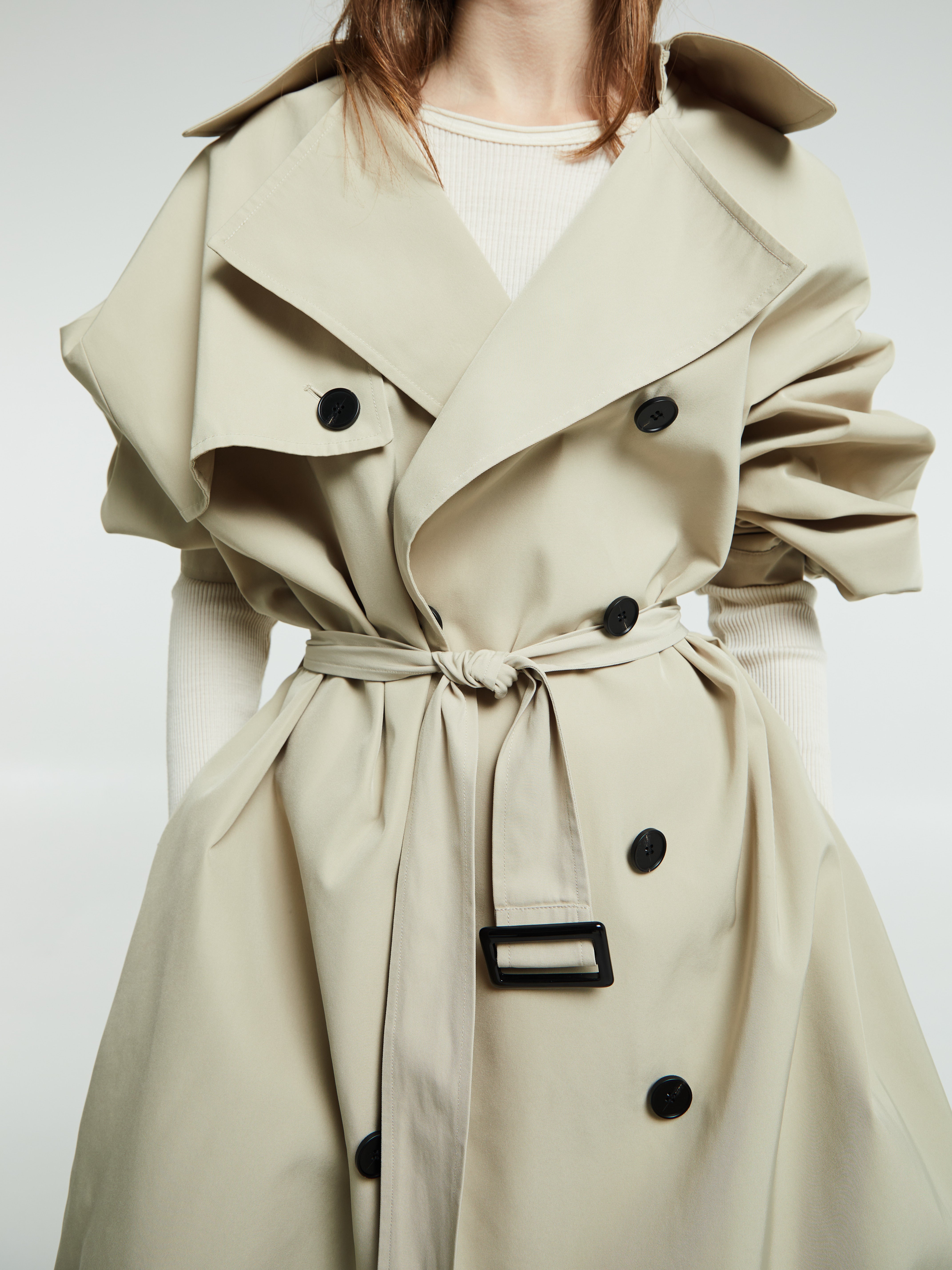 The Frankie Shop - Mavis Oversized Trench in Beige