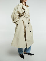 The Frankie Shop - Mavis Oversized Trench in Beige