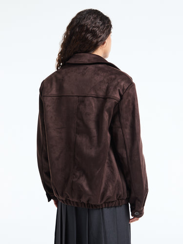The Frankie Shop - Hester Faux Suede Jacket in Brown