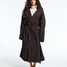 The Frankie Shop - Mavis Oversized Trench Coat in Brown