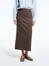 The Frankie Shop - Alrose Mid Skirt in Mocha