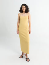 The Frankie Shop - Keira Knit Midi Dress - Yellow in