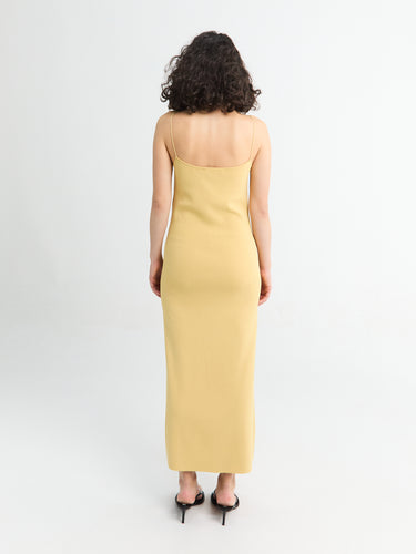 The Frankie Shop - Keira Knit Midi Dress - Yellow in