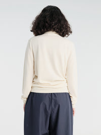 The Frankie Shop - Eve Thin Turtleneck Sweater in Pale Yellow