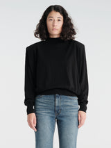 The Frankie Shop - Rue Padded High Neck Sweater in Black
