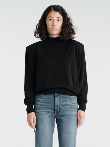 The Frankie Shop - Rue Padded High Neck Sweater in Black