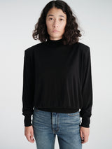 The Frankie Shop - Rue Padded High Neck Sweater in Black