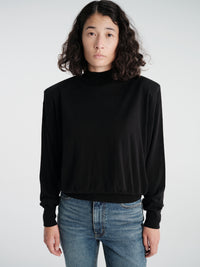 The Frankie Shop - Rue Padded High Neck Sweater in Black