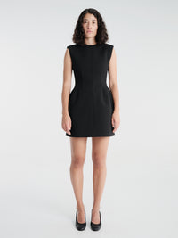 The Frankie Shop - Bryn Cinched Mini Dress in Black