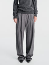 The Frankie Shop - Gelso Pleated Trousers in Dark Grey Melange