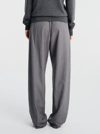 The Frankie Shop - Gelso Pleated Trousers in Dark Grey Melange