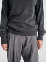 The Frankie Shop - Gelso Pleated Trousers in Dark Grey Melange