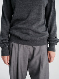 The Frankie Shop - Gelso Pleated Trousers in Dark Grey Melange