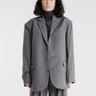 The Frankie Shop - Gelso Oversized Blazer in Dark Grey Melange