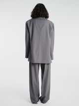 The Frankie Shop - Gelso Oversized Blazer in Dark Grey Melange