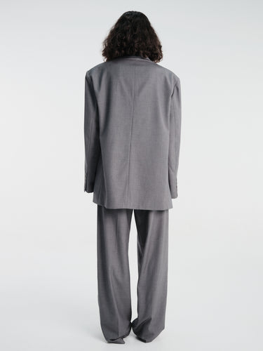 The Frankie Shop - Gelso Oversized Blazer in Dark Grey Melange