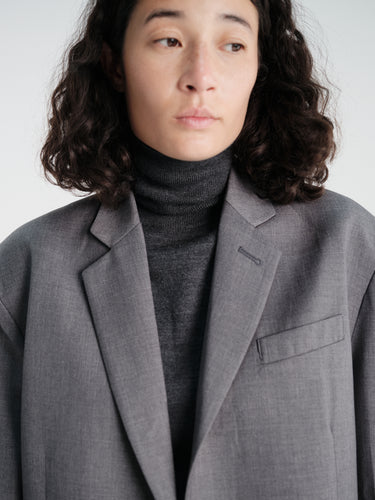 The Frankie Shop - Gelso Oversized Blazer in Dark Grey Melange