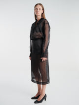 The Frankie Shop - Peri Sheer Midi Skirt in Black